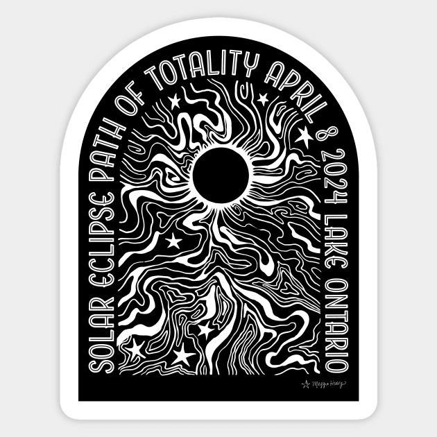 Lake ontario Solar Eclipse Sticker by maggiehenryart